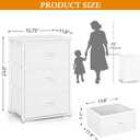 DAOUTIME 2-Pack Stackable Storage Drawers (6 Drawers Total), White Closet Organizer with Wooden Top & Metal Frame, Freestanding or Stackable Dresser for Bedroom, Living Room, Under Bed