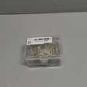 Hotop 30 Pcs Metal Drapery Curtain Rings 0.98/1.26/1.65 inch Interior Diameter and 30 Pcs Hanging Curtain Drapery Pin Hooks for Window Door Shower(Champagne Gold,42mm)