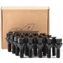 GAsupply 12X1.25 OEM Lug Bolts, Fit for 2015-2022 Jeep Renegade, 2018-2022 Compass, 2014-2022 Cherokee, 20pcs 28mm Shank One-Piece Factory Style Black Wheel Lug Bolt, 19mm Hex Stock Stud, Cone Seat