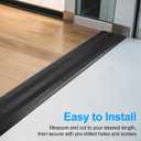 5Wide Sturdy Thicken Aluminum Threshold Strip, Stylish Floor Transition Strip Door Threshold for Commercial High Traffic Places, Size 36in5in0.25in (Black)
