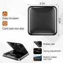 Carbon Fiber Cell Phone Holder for Car Dashboard Mount - Universal Anti-Slip Phones Cradle Pad Car Phone Holder - Cellphone GPS Stand for Most iOS Phones, Samsung, Android Smartphones