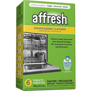 Affresh Dishwasher Cleaner, Helps Power Away Odor Causing Bacteria, Limescale, Mineral Deposits & Grime Inside Pump, Tub & Hoses, 6 Tablets, 6 Month Supply