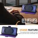 ZZXX for Samsung Galaxy S26 Ultra Wallet Case with [RFID Blocking] Card Slot Stand Strong Magnetic PU Leather Flip Fold Protective Phone Case for Samsung Galaxy S26 Ultra Case Wallet(Purple-6.8 inch)