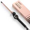 Small Curling Iron 3/8 Inch Barrel, Tiny Curling Wand for Short Hair, 9mm Thin Curling Iron Ceramic Tourmaline, Double Voltage(100-240V)