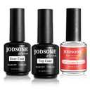 JODSONE Gel Nail Remover Quick Gel Nail Polish Remover and Base Coat Top Coat Simple Set is Suitable for Beginners to Try (15ML-BT-GR)