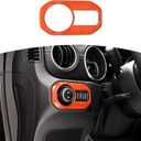 RT-TCZ for Jeep JL Headlight Switch Button Trim Cover Orange for Jeep Wrangler JL JLU 2018+ for Gladiator JT 2020-Present Orange Interior Accessories