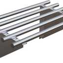 Stainless Steel Tubular Wall Mount Shelves with 2 Brackets 14x24 Inches, Metal Shelving for Commercial Kitchen, Hotel, Home, Laundry, Garage and Workshops