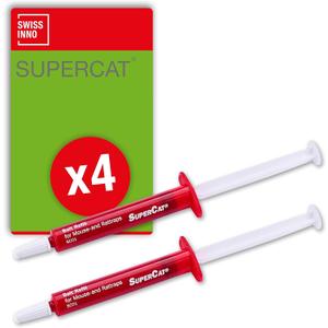 SWISSINNO Replacement Bait Syringe for Mouse and Rat Traps SuperCat  Highly Attractive Rodent Lure Paste  Long-Lasting Formula  Up to 20 Applications Each  Ready to Use - 4 Sets