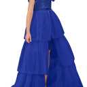 GRACE KARIN Girls Dresses Sequin Party Formal Pageant Dress Tween Girl Birthday Tulle Prom Princess Maxi Dress (7-8 Years, Royal Blue)