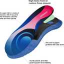 2 x Plantar Fasciitis Insoles for Men Women,High Arch Support for Pain Relief, Inserts Orthotic for Flat Feet Absorbing Inserts Standing All Day,Insoles for Work Boots (M6-6.5/W8-8.5)