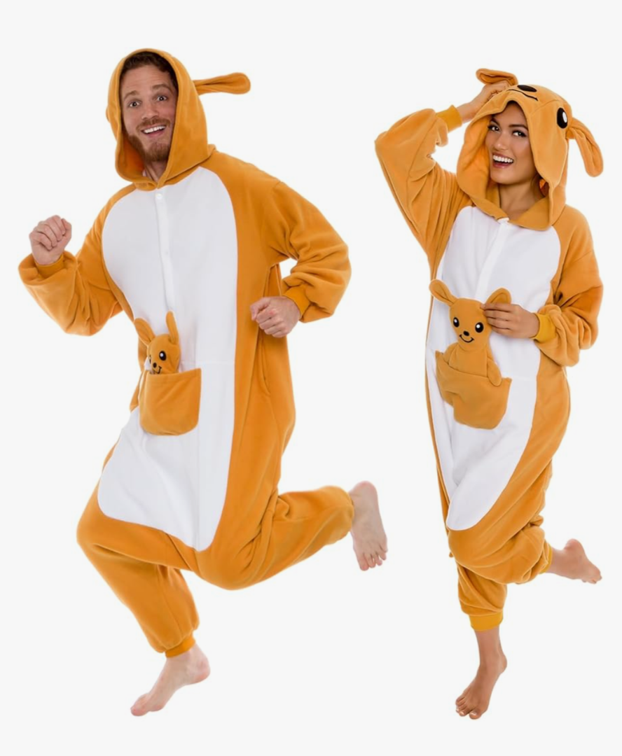 Funziez! Adult Onesie Halloween Costume - Animal and Sea Creature - Plush One Piece Cosplay Suit for Adults, Men and Women, Size M
