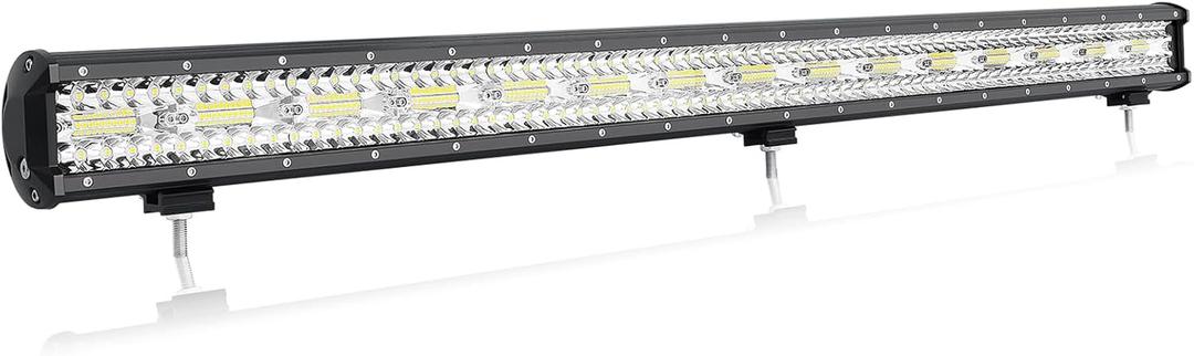 AUXTINGS 42 inch LED Light Bar, 300W Triple Row Spot Flood Beam Off Road Driving Light, Waterproof Led Fog Lights for 12V 24V Car Vehicle 4X4 4WD UTV SUV Truck Tractor Trailer
