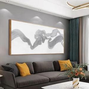Abstract Canvas Wall Art Abstract Mist Texture Art With White Background Artwork Canvas Prints Canvas Picture Contemporary Wall Art Bedroom Living Room Office Decoration Framed Ready To Hang 24x48 Inch (48L" x 24W")