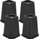 yeesport 4 Pcs Bed Risers, 8 Inch Heavy Duty Sofa Risers Set, Furniture Risers with Protective Foam Top and Rubber Bottom, Non-Slip Bed Risers for Added Storage and Easy Cleaning