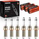 A-Premium Iridium Platinum Spark Plugs V6 3.0L 3.5L Compatible with Mercedes-Benz C300, C350, C400, C43, C450, E300, E350, E400, E43 AMG, S450, S550e, S560e, GLE350, GL450, GLC43, GLS450, SL400, ML350