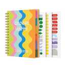 Pack of 2, And Per Se Student Planner 2025-2026, Academic Planner July 2025 - June 2026, 8.5" × 6.2", Weekly & Monthly Lesson Plan for Students with Colorful Tabs & Stickers (Joyful Wave)