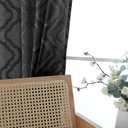 2 x Lecloud Wasa Black Sheer Curtains 63 Inch Length 2 Panels, Classic Solid Jacquard Textured Bedroom Curtains, Light Filtering & Lightweight Gauzy Window Curtain for Living Room, 42 W x 63 L