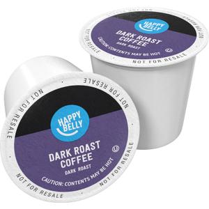 Amazon Brand - Happy Belly Dark Roast Coffee Pods, Compatible with Keurig 2.0 K-Cup Brewers, 100 Count (EXP 07/27/27)