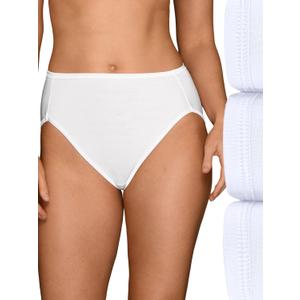Vanity Fair Women's Illumination Hi Cut Panties, Silky Stretch & Satin Trim 10/3XL