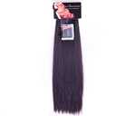 S-noilite Elegant 30"(76cm) Longest Straight Dark Black Mix Dark Purple 3/4 Full Head One Piece 5 Clips Clip in Hair Extensions