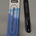 QUI Presentation Clicker for PowerPoint, RF 2.4GHz USB Wireless Presenter Remote with Volume Control, PowerPoint Clicker Slide Advancer for Mac, Windows, Laptop, Keynote (Black)