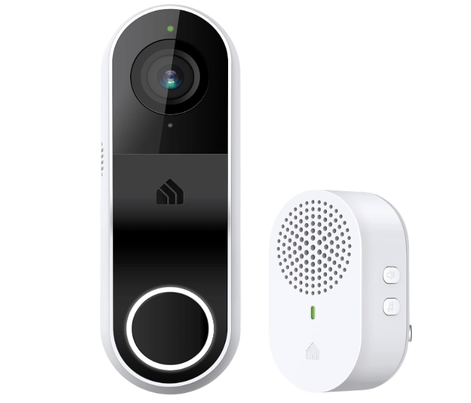 Kasa Smart Video Doorbell Camera Hardwired w/Chime, 2K Resolution, Alwayson Power, Night Vision, 2Way Audio, RealTime Notification, Cloud & SD Card Storage, Works w/Alexa & Google Home (KD110)