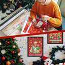 Kosiz 6 Pcs Christmas Diamond Art Kits Christmas Diamond Painting Kits for Adults Gingerbread Man House Train DIY Cartoon 5d Rhinestones Crafts with Tools for Home Wall Decoration Holiday Gifts