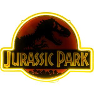 Silver Buffalo Jurassic Park Logo Boxed Large Die Cut Wall Art with LED Neon Tube Accents