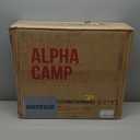 LET'S CAMP Folding Stadium Seat Bleacher Chair with Cup Holder, Mesh Bag and Hide Hooks, Portable Stadium Chair with Back and Cushion (Black Grey - 2 Pcs)