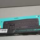 Logitech MK345 Wireless Keyboard and Mouse Combo with Palm Rest, 2.4 GHz USB Receiver, Compatible with PC, Laptop, Black