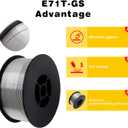Flux Core Wire, Mig welding Gasless, Mild Steel E71TGS.030-Diameter, 4-Pound Spool (0.030" 2LB*2)