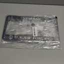 2 Pack Veteran US Air Force Design License Plate Frame USAF Decorative Stainless Steel Car License Plate Cover for Men Women Boys Girls Fans 12 X 6 Inch