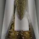 AOMOONOA Gold Christmas Tree Figurines, 2Pcs Resin Glitter Christmas Tree for Tabletop Decoration, Small Christmas Trees Set, Decorative Xmas Trees for Christmas Mantel Indoor Home Decor