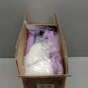 PETEPELA Flower Cat Tree for Indoor Cats, 32'' Small Cat Tower Cat Condo with Sisal Scratching Ramp, Cozy Hammock and Removable Flower Bed Perch for Kittens, Purple