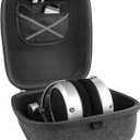 Geekria Shield Case for Large-Sized Over-Ear Headphones, Replacement Hard Shell Travel Carrying Bag with Cable Storage, Compatible with HiFiMAN HE 6se, HE 1000 Headsets (Dark Grey)