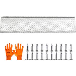 Blulu 12"x59" Aluminum Trailer Transition Plate, Anti-Slip Ramp for Truck