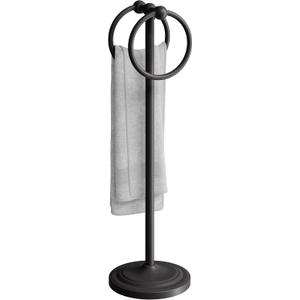 BGL Hand Towel Holder Stand for Bathroom, Hand Towel Stand for Bathroom Counter, Free Standing Towel Racks for Bathroom with Weighted Base,Matte Black