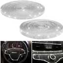 Frienda 2 Rolls 30 Ft Bling Car Trim Self Adhesive Glitter Crystal Rhinestone Car Interior Exterior Accessories Rhinestone Strips Diamond Stickers Roll for Women Auto Dashboard Diamond DIY Decor