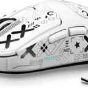 ATTACK SHARK X3 Lightweight Wireless Gaming Mouse, 49g Tri-Mode Bluetooth/2.4G/USB-C Wired Mouse, PAW3395 26K DPI Sensor, 200h Battery Life, Programmable Buttons, Griptape for PC/Laptop/Mac