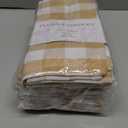 PurpleEssences Buffalo Plaid Cloth Napkins - Mitered Corners - Spring Easter Summer - Gingham Check Dinner Napkin - Set of 12-100% Cotton - 18x18 Inch - Reusable Washable - Beige and White