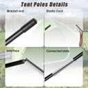 Tent Poles Replacement Compatible with Coleman 2 Person Sundome Camping Tent, Pre-Assembled Replacement Poles for Coleman, Easy to Install, Lightweight Fiberglass, 2 Pack