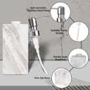 White Marble Soap Dispenser for Bathroom and Kitchen Countertop - Lotion and Liquid Soap Dispenser, 6.7 Ounces Soap Bottle with Pump