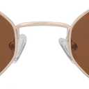 ZENOTTIC Small Octagonal Polarized Sunglasses for Women Men Hippie Metal Frame Retro Rectangle Sun Glasses