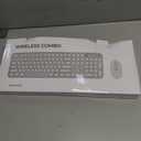 Wireless Keyboard and Mouse, Silent Keyboard Mouse Combo, Full-Sized Colorful Typewriter Keyboard with Round Keycaps, 2.4G Cute Mouse Compatible with PC/Laptop/Computer(Milk Tea)