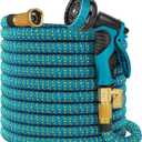 Expandable Garden Hose 75 ft, 2026 New Flexible Water Hose 75ft with 10 Function Spray Nozzle, Lightweight, No Kink, No Tangle, Expanding Hose With 3/4" Solid Brass Fittings