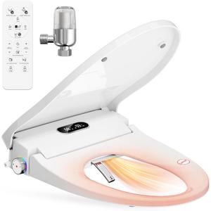 Rainsworth Smart Bidet Seat with Remote Control for Elongated Toilets