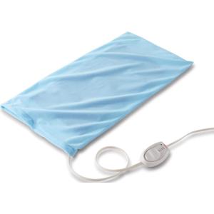 Sunbeam XL Heating Pad for Back Neck and Shoulder Pain Relief with Sponge for Moist Heating Option Extra Large 12 x 24" Blue