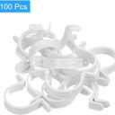uxcell 100Pcs PVC Pipe Straps, 50mm(2") Plastic Conduit Strap 2 Holes PVC Pipe Mounting Bracket for PVC Pipe Conduit and Cables, White