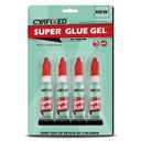 Super Glue Gel Clear for Wood Plastic Metal, Instant Superglue All Purpose Multipack Cyanoacrylate Adhesive Repair Ceramic Model Leather Rubber Glass Pottery, Strong Bonding Single Use Glue Minis (4 x 3g)