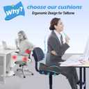 Office Chair Cushion: Ergonomic Memory Foam Seat Cushion, Tailbone-Sciatica Pain Relief Pillow, Desk Butt Pillow for Office Chair, Car Seat, Airplane, Wheelchair - Dark Grey